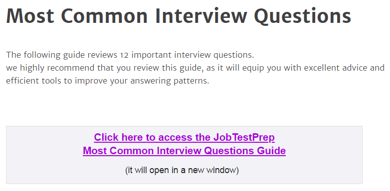 Most Common Interview Questions PDF Guide
