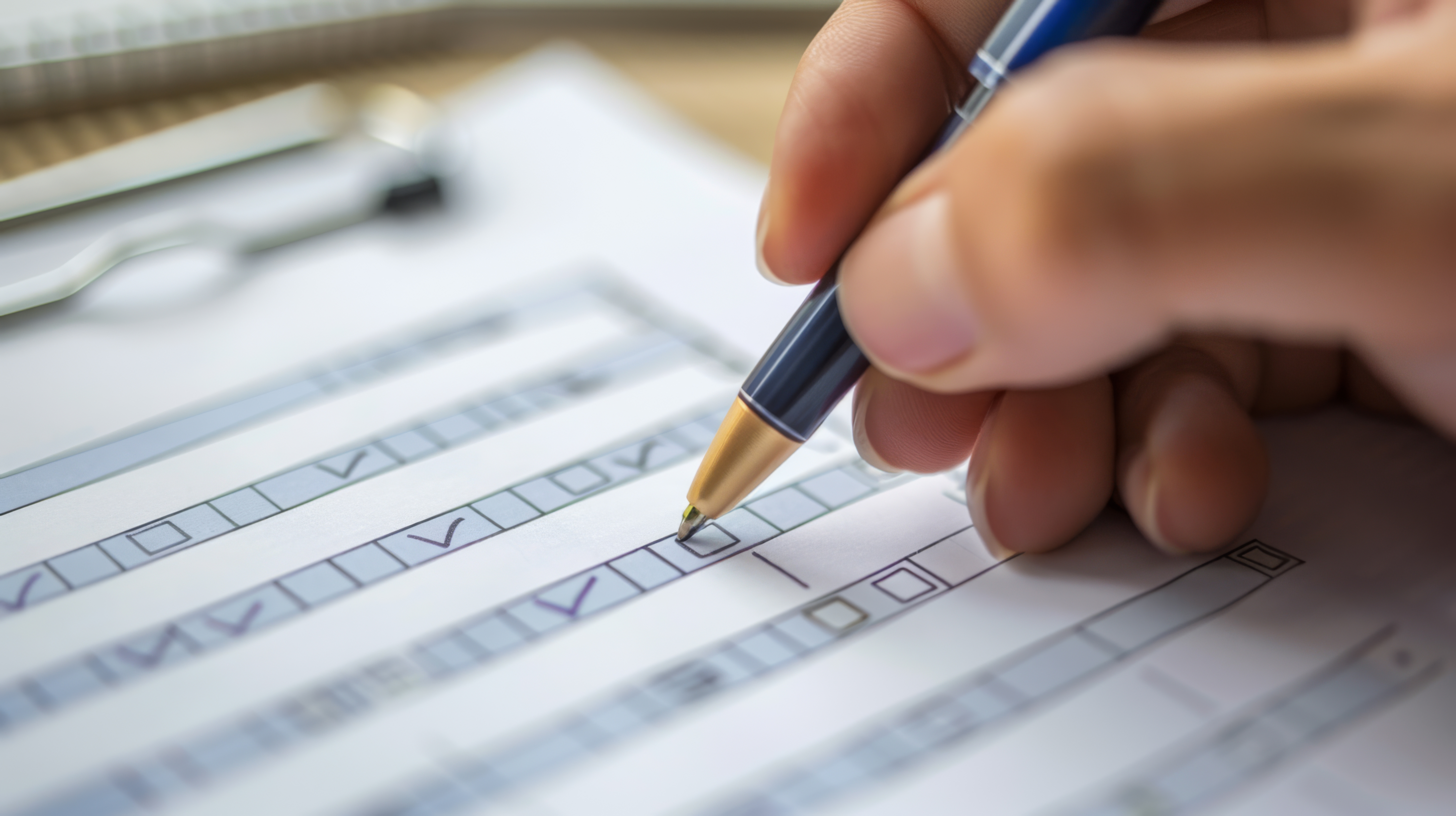 image of person taking a personality test