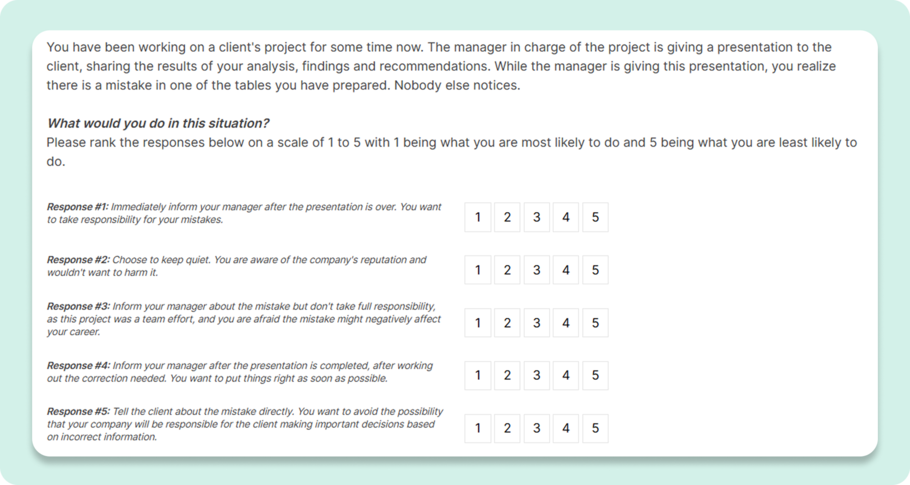 KFALP Situational Judgement Question