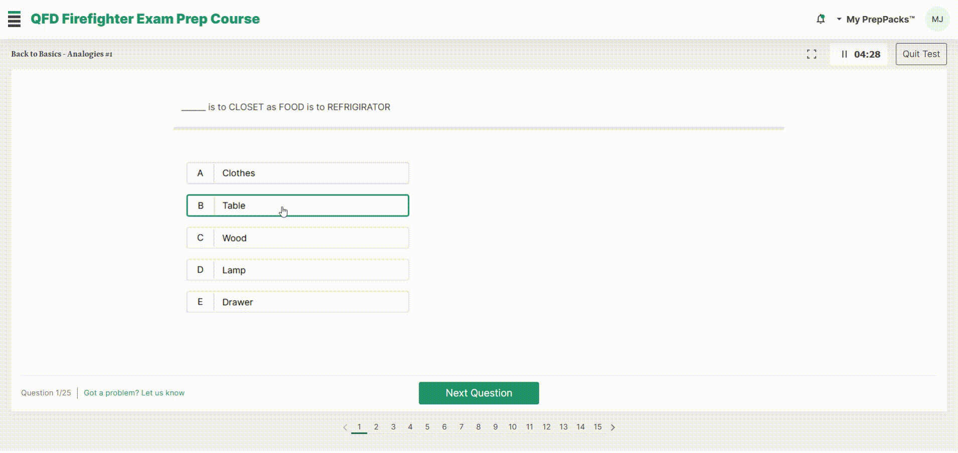 LITERACY QFD test preview 