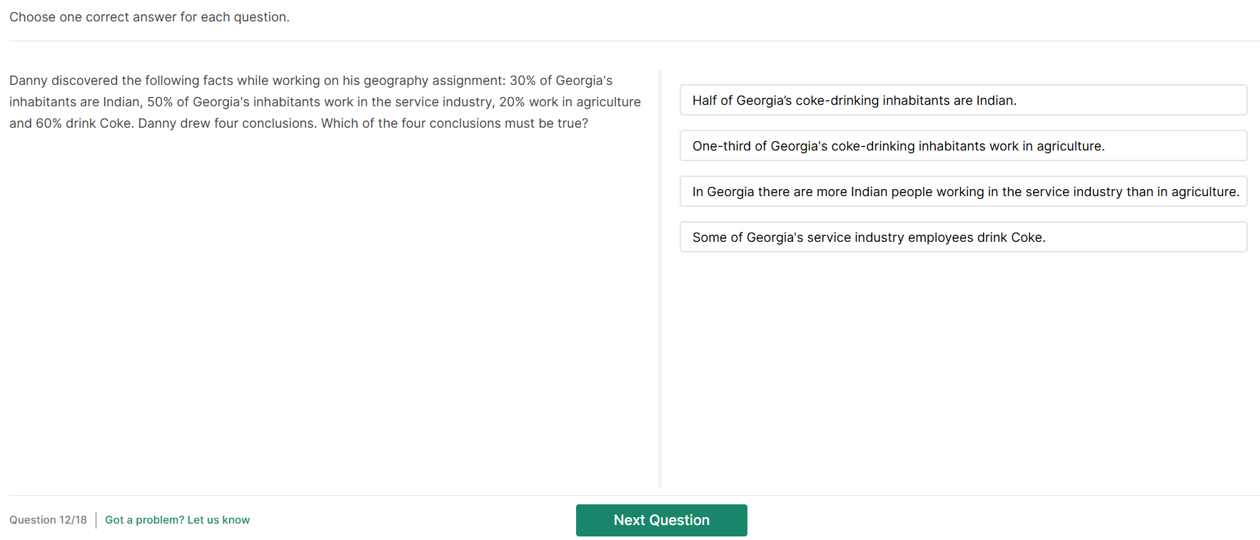 logical reasoning deduction sample