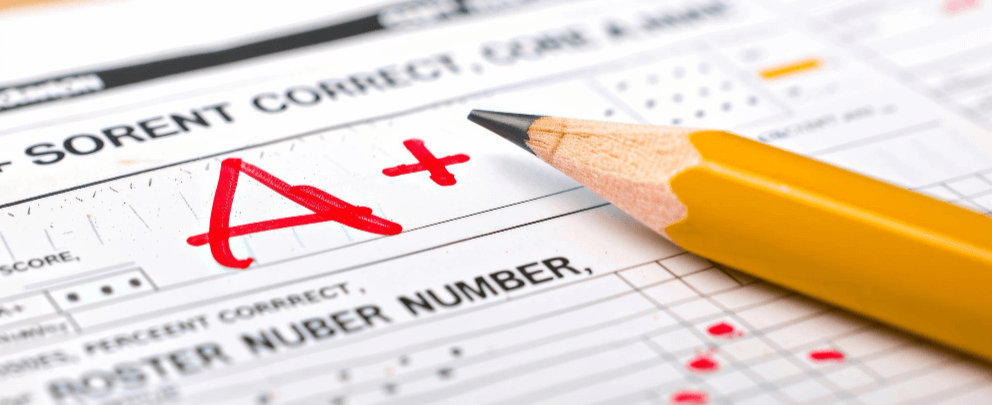 A test form graded A+