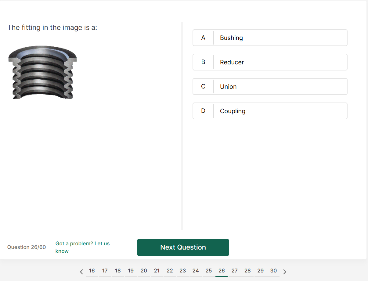 Ramsay MecTest Sample Question
