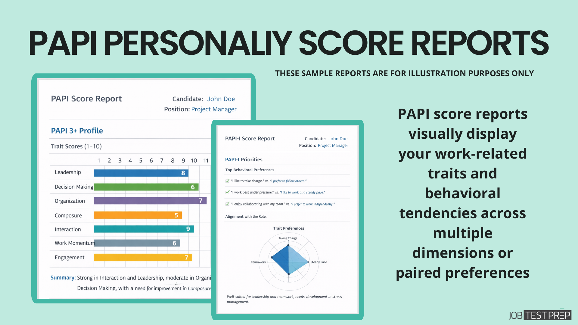 papi personality test score report