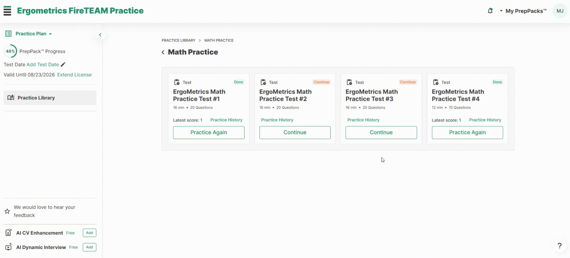 math test preview fireteam 