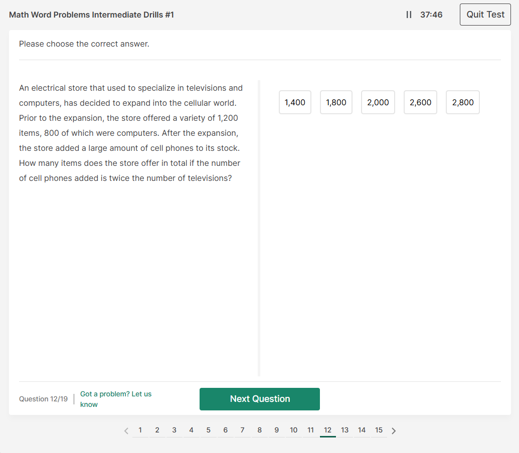 PI Cognitive Sample Question