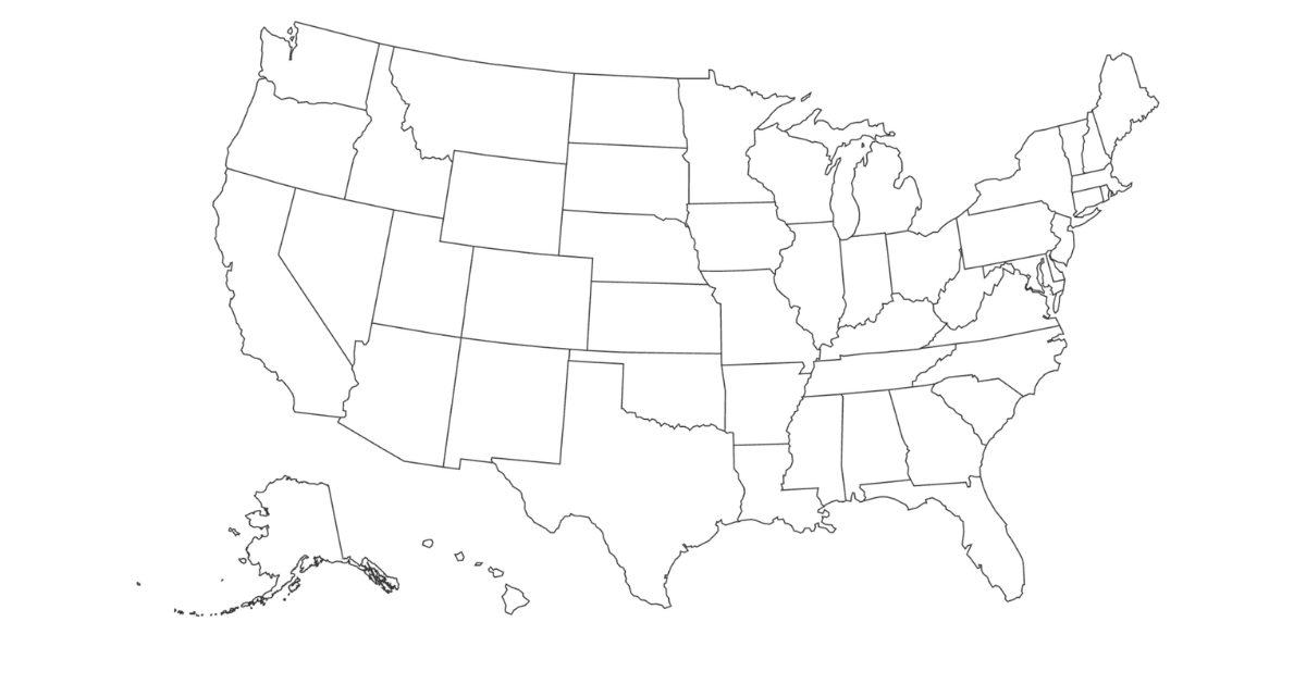 USA map – browse police exams by state