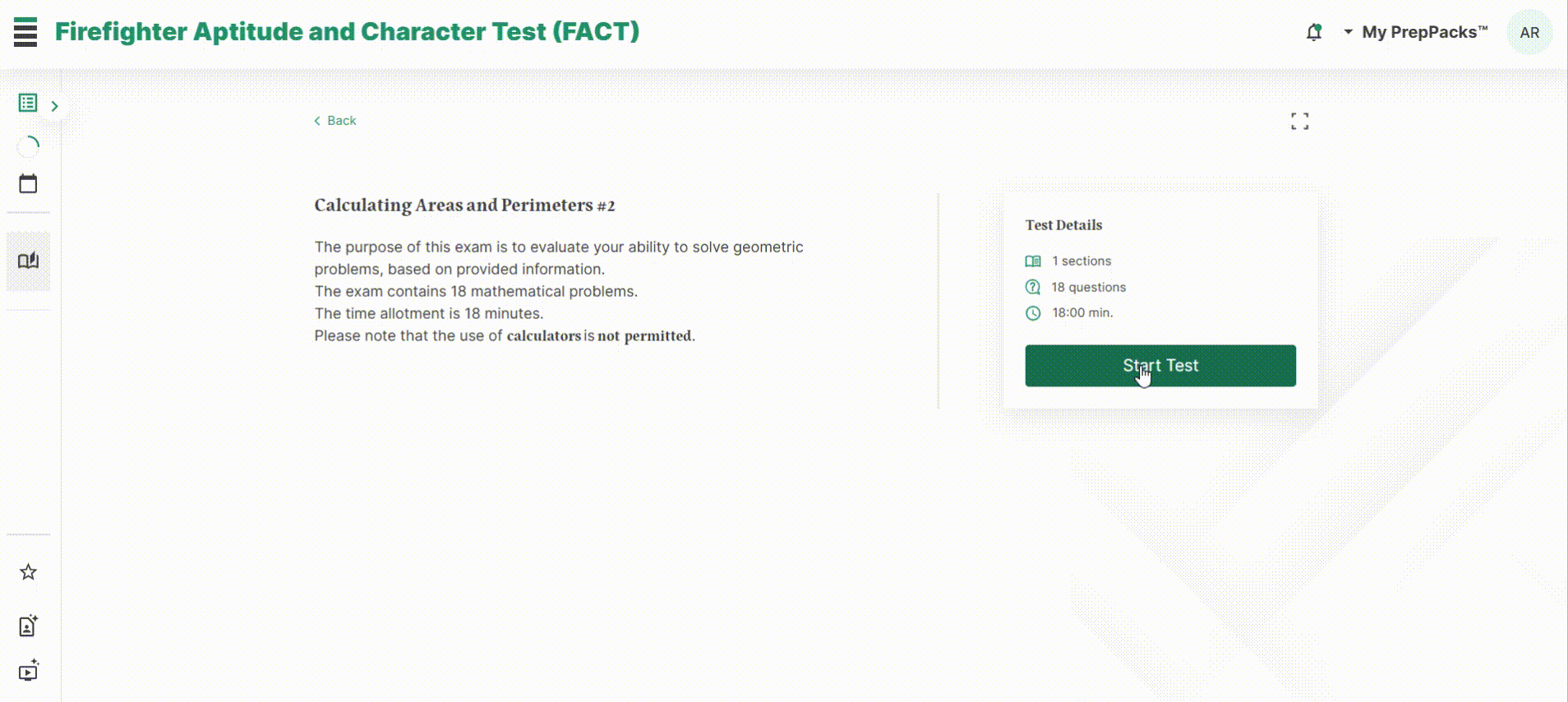 math reasoning fact test