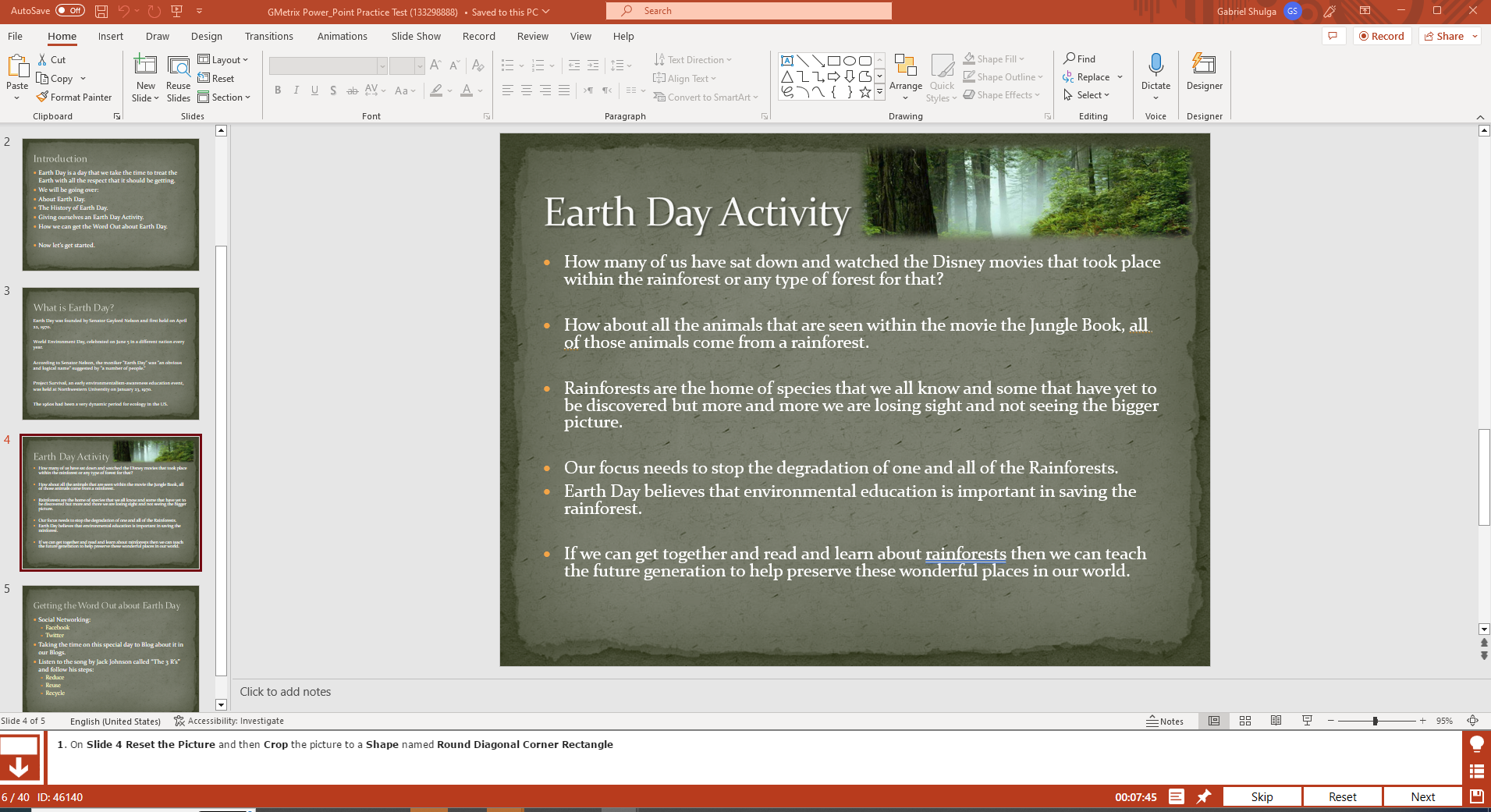 presentation practical questions Insert and format text, shape, and images