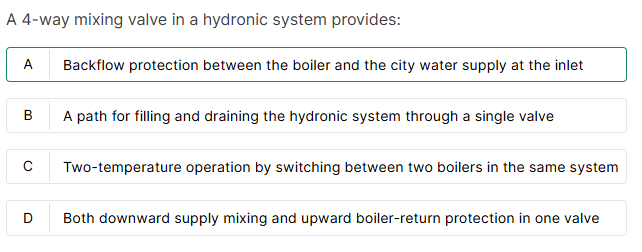 red seal plumbing exam F - Hydronic Systems