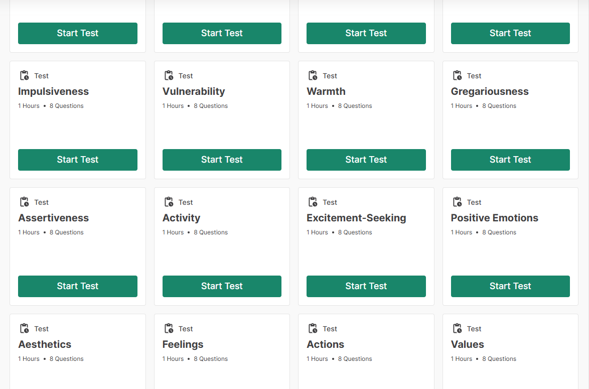 single trait practice sample