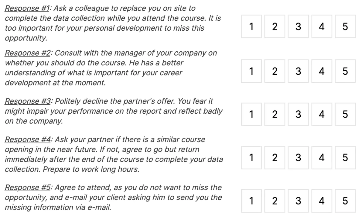 cubiks sjt sample question